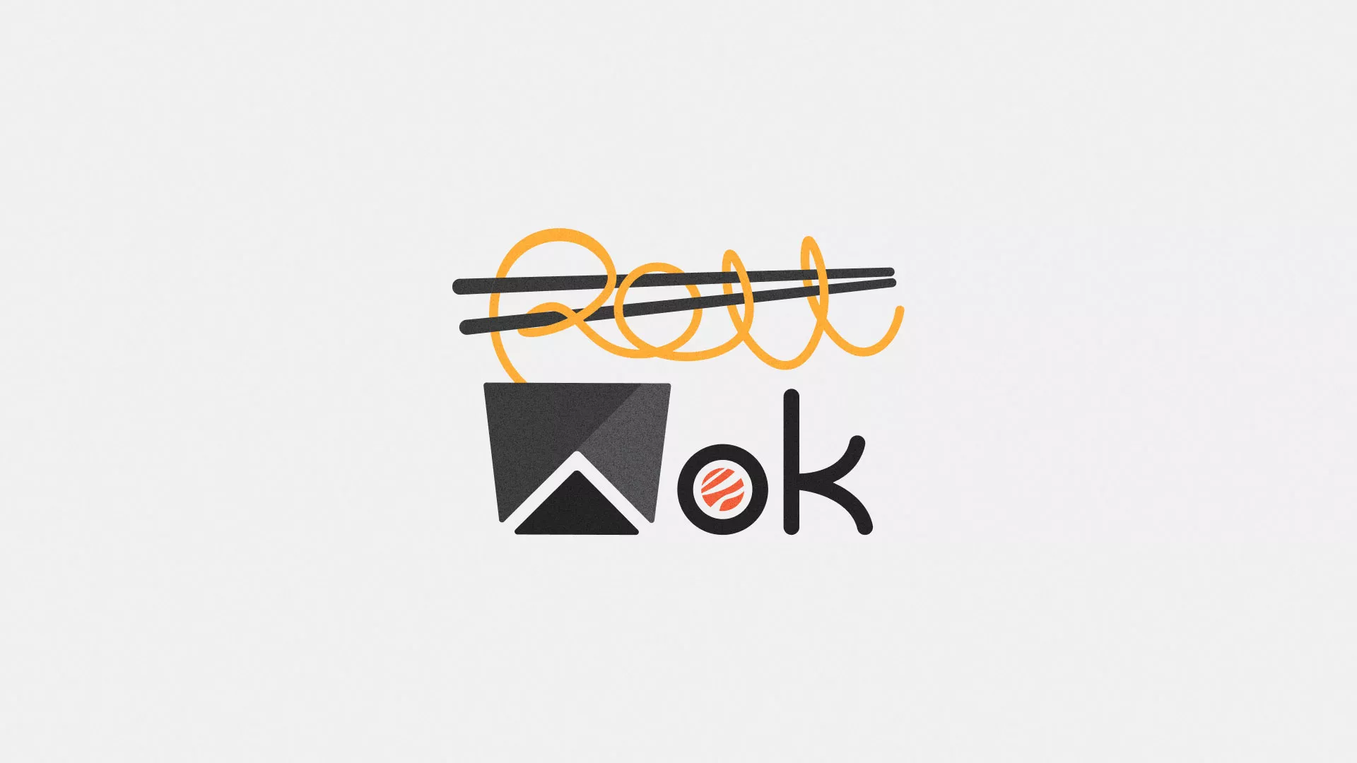 Разработка логотипа суши-бара «Roll Wok Club» в Вуктыле